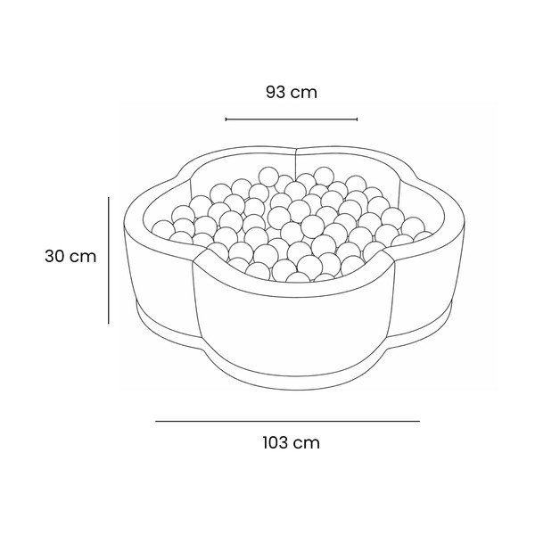 Kaki zeleni bazen s lopticama od samta ø 90 cm visina 30 cm – Meowbaby-image-2