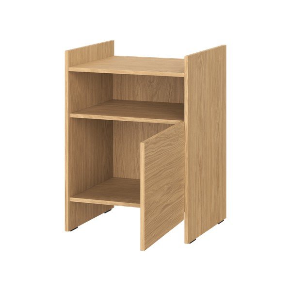 Noćni ormarić u dekoru hrasta s policama u prirodnoj boji Toopt – noo.ma-image-2