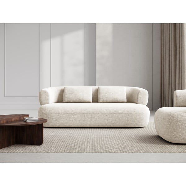 Bež sofa od bouclé tkanine 178 cm Jenny – Micadoni Home-image-1