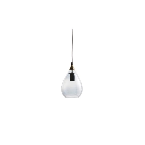 Siva viseća svjetiljka sa staklenim sjenilom ø 15 cm Simple – BePureHome