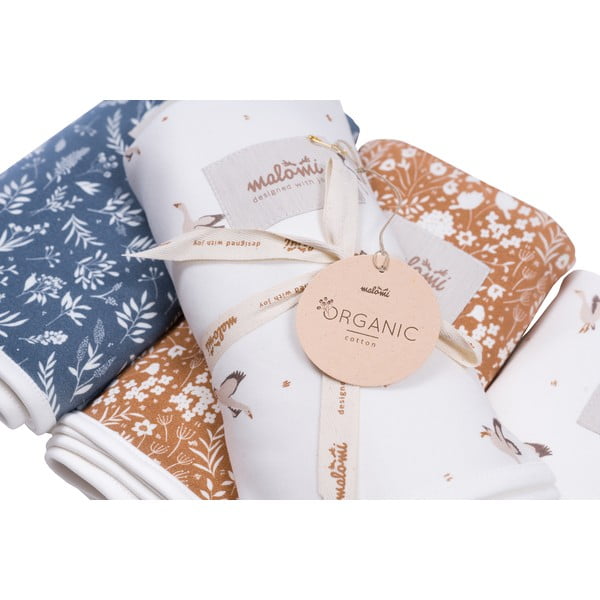 Tamnoplava dječja dekica od organskog pamuka 110x140 cm Organic - Malomi Kids-image-2