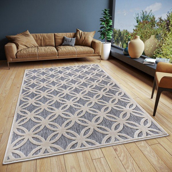 Sivi tepih 57x90 cm Iconic Circle – Hanse Home-image-1