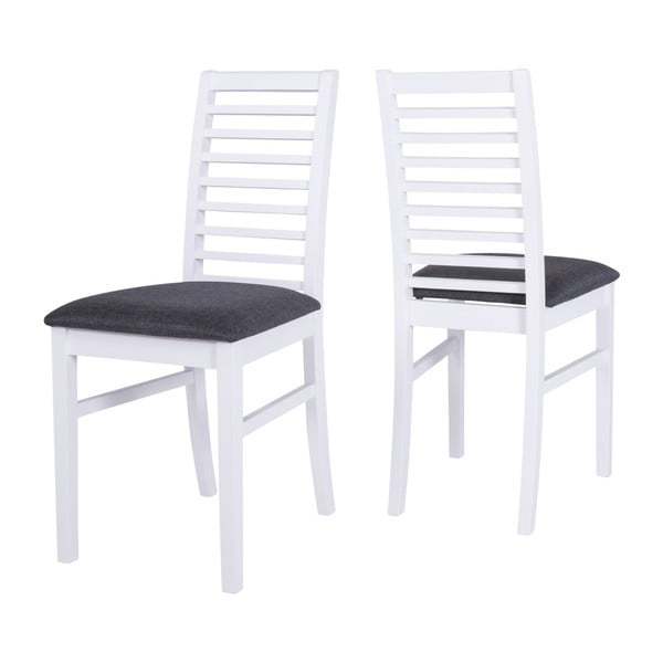 Bijela stolica za blagovanje s konstrukcijom od gumenog drveta Canett Gabriel