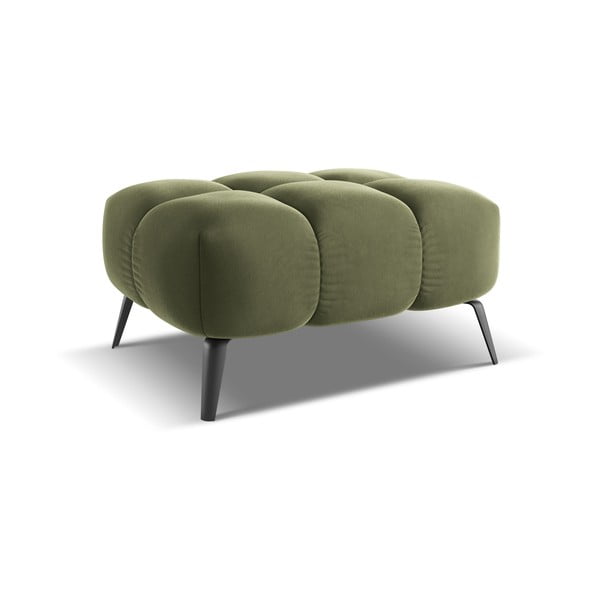 Zeleni baršunast tabure Nalu – Makamii-image-2