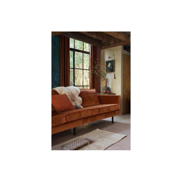 Narančasta baršunasti sofa 277 cm Rodeo – WOOOD-image-4