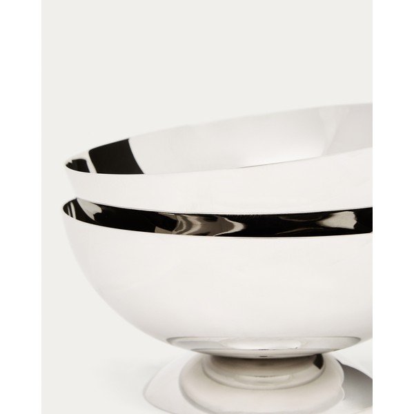 Zdjelice u setu 2 kom za posluživanje od nehrđajućeg čelika u srebrnoj boji Nirela – Kave Home-image-3