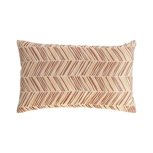 Smeđe-bež pamučna jastučnica Kave Home Uriana, 50 x 30 cm