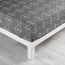 Tamno siva pamučna plahta s gumom 90x190 cm Aristide – douceur d'intérieur