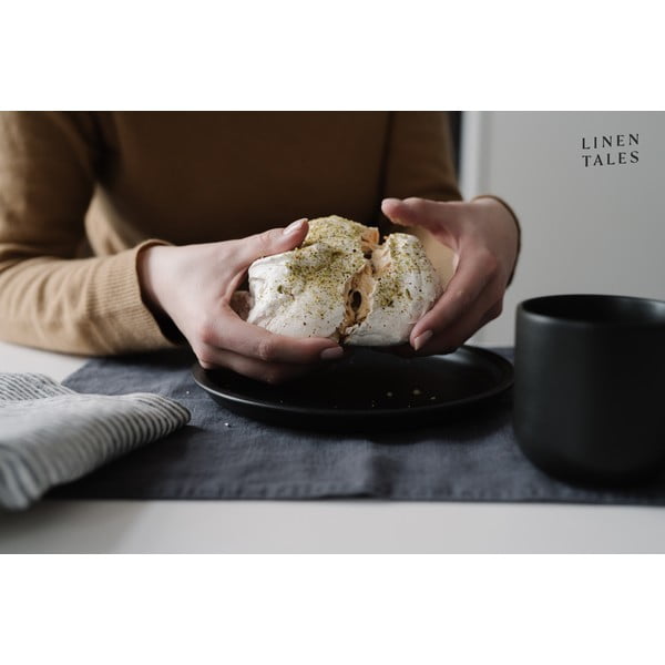 Lanena kuhinjska krpa 45x65 cm Thin Black Stripes – Linen Tales-image-4