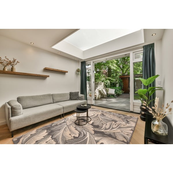 Sivi/bež vuneni tepih 200x300 cm Thea anthracite – Agnella-image-1