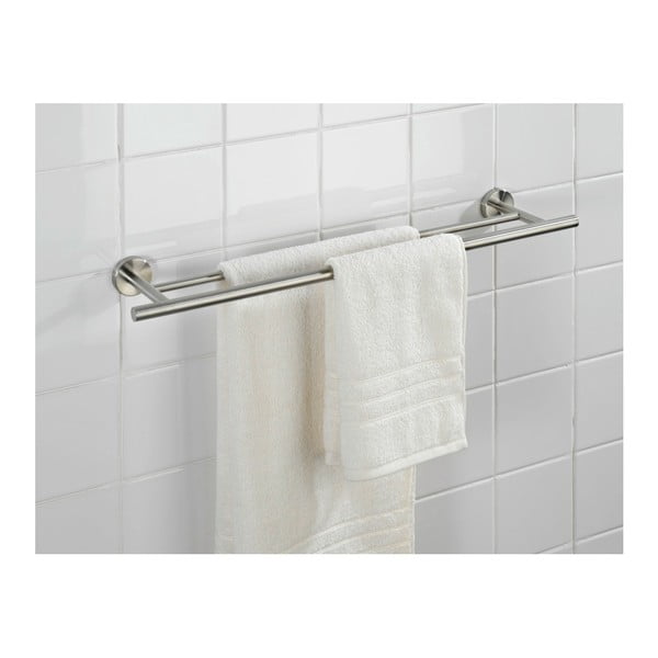 Zidni držač za ručnike od nehrđajućeg čelika u mat srebrnoj boji Bosio – Wenko-image-2