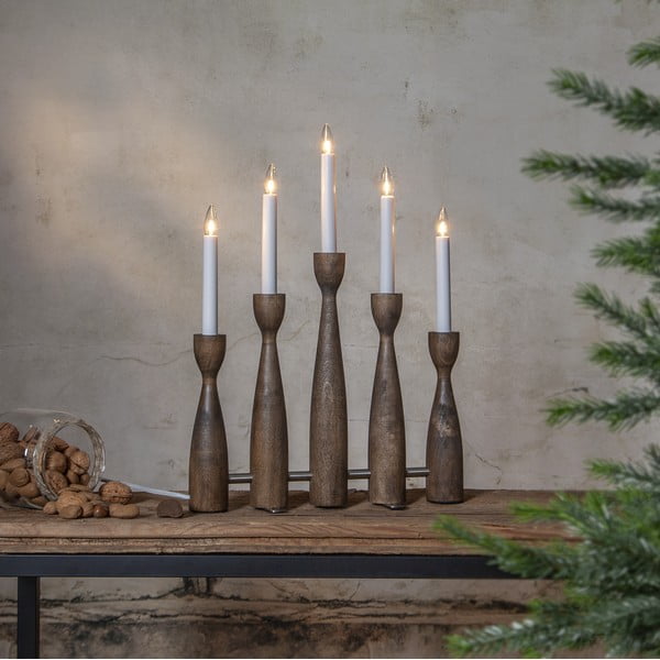 Božićni svjetlosni ukras s utikačem u tamnoj prirodnoj boji Midja 2.0 – Star Trading-image-1