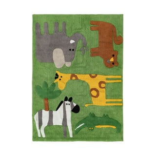 Zeleni periv pamučan dječji tepih 120x160 cm Animals – Ixia