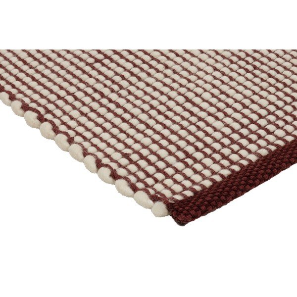 Bordo/u prirodnoj boji ručno rađena vunena staza 80x170 cm Talo – noo.ma-image-3
