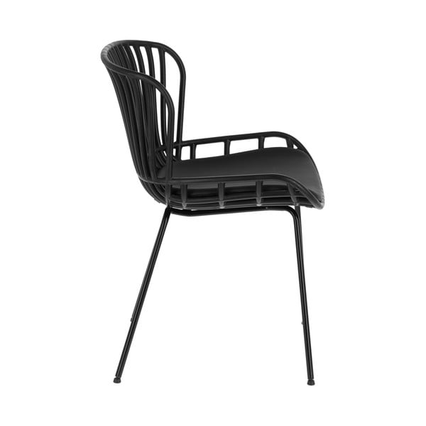 Crna vrtna stolica sa čeličnom konstrukcijom Kave Home Surpik-image-2