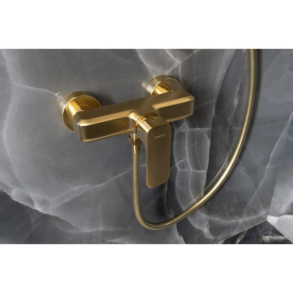 Zidna slavina za tuš u zlatnoj boji (s 1 izlazom) Spy – Sapho-image-1