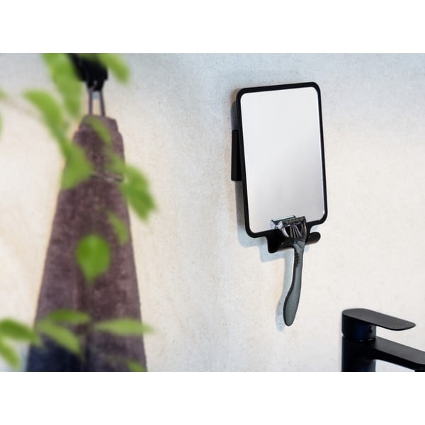 Kozmetičko s vješalicom ogledalo 14x19.5 cm Quadro Black – Wenko-image-1