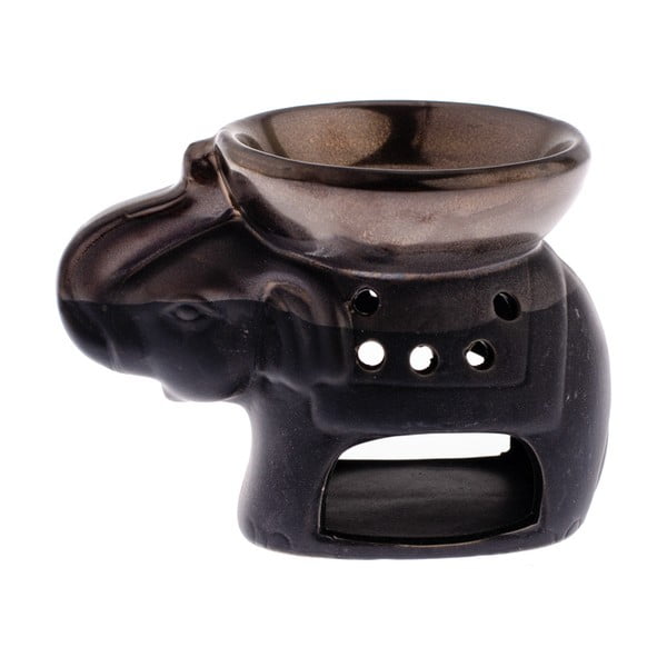 Crna keramička aroma lampa Dakls Elephant