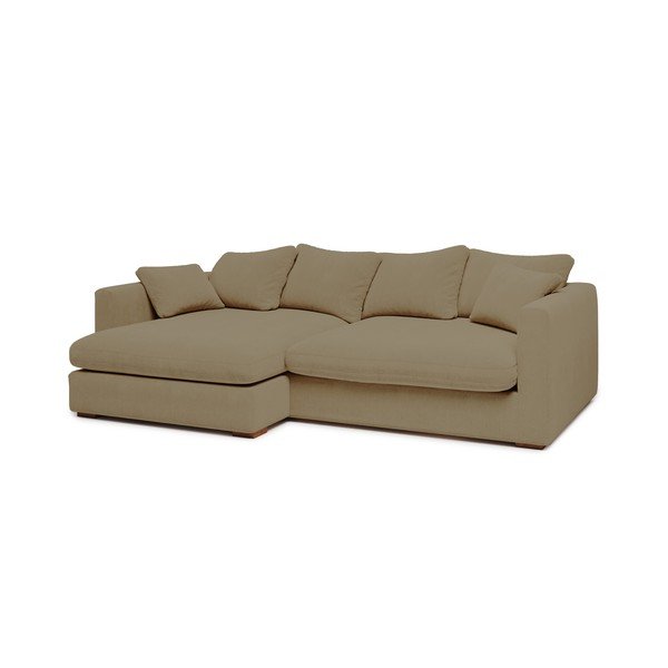 Bež samt ležaljka Comfy - Scandic-image-1