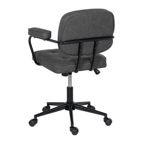 Antracitno siva uredska stolica od umjetne kože – Ixia-image-4