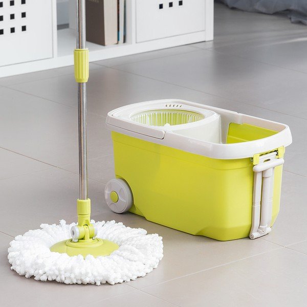 Žuti set rotirajućih krpa i kante InnovaGoods-image-1