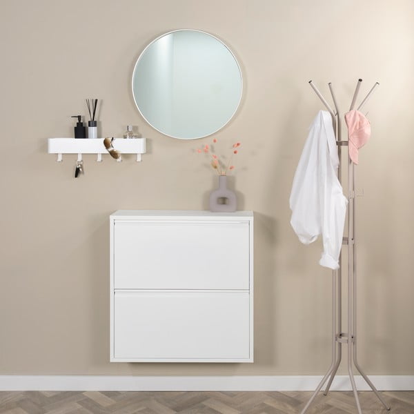 Bijeli metalni preklopni ormarić za cipele 75x77,5x22,5 cm Billy – Spinder Design-image-1