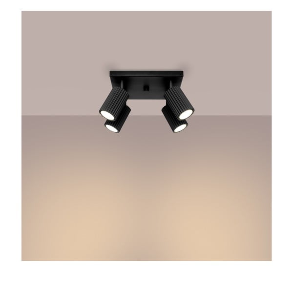 Crni metalni reflektor ø 6,5 cm Gleam – Sollux-image-1