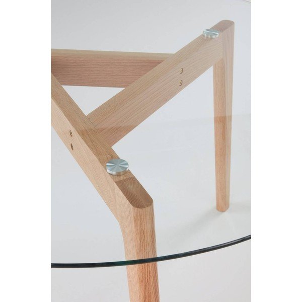 Okrugao blagovaonski stol od punog hrasta ø 120 cm Malevik – Jotex-image-4