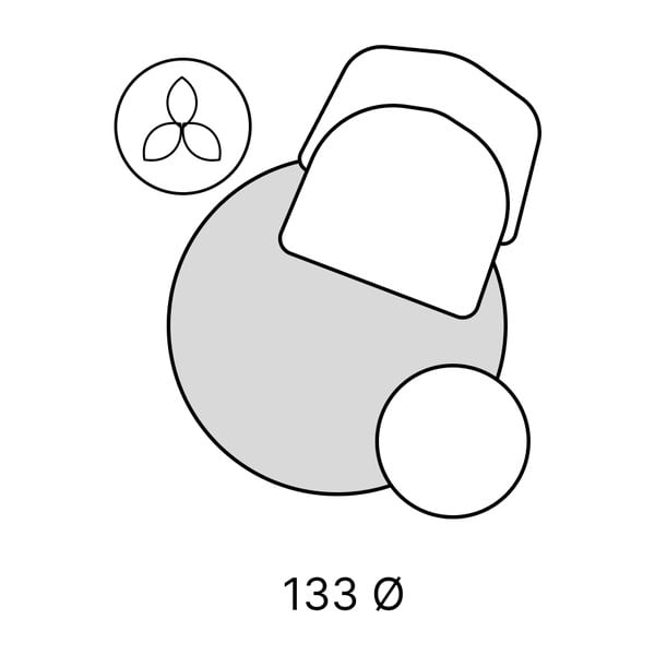 Bež okrugli tepih ø 130 cm Norge – Universal-image-3