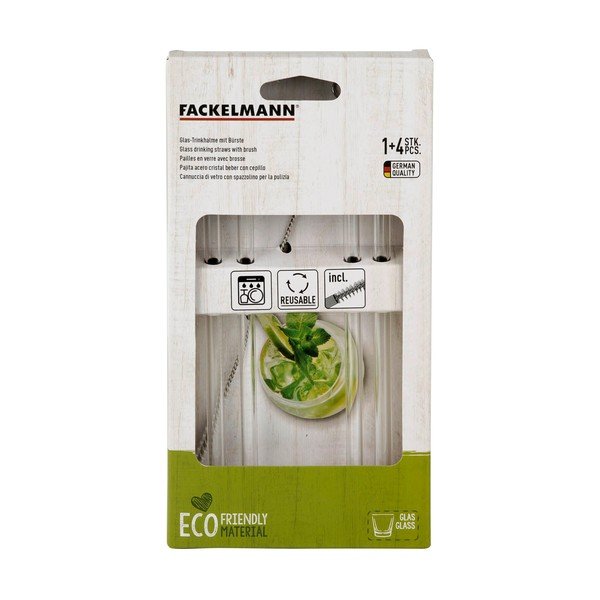 Set od 4 staklene slamke s četkom za čišćenje Fackelmann, ø 8 mm-image-4