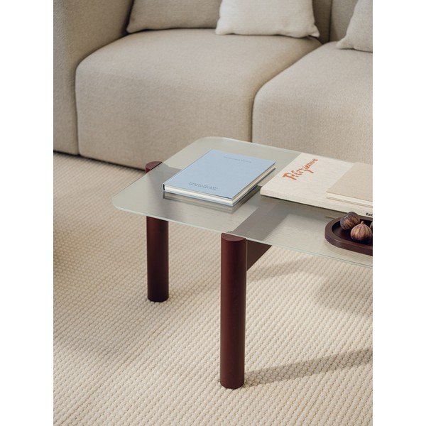 Bordo stolić za kavu sa staklenom pločom stola 55x105 cm Kob – noo.ma-image-2