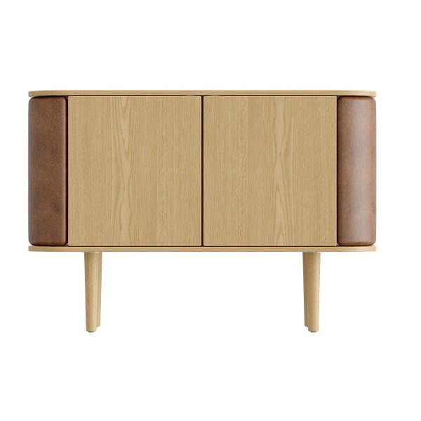 Niska komoda u dekoru hrasta u prirodnoj boji/svjetlo smeđa 109x75 cm Treasures – UMAGE-image-3