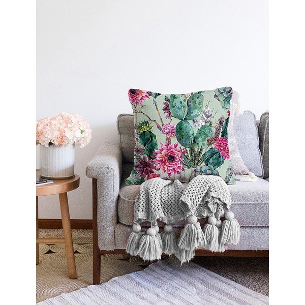 Zelena jastučnica s udjelom pamuka Minimalist Cushion Covers Cactus, 55 x 55 cm-image-2