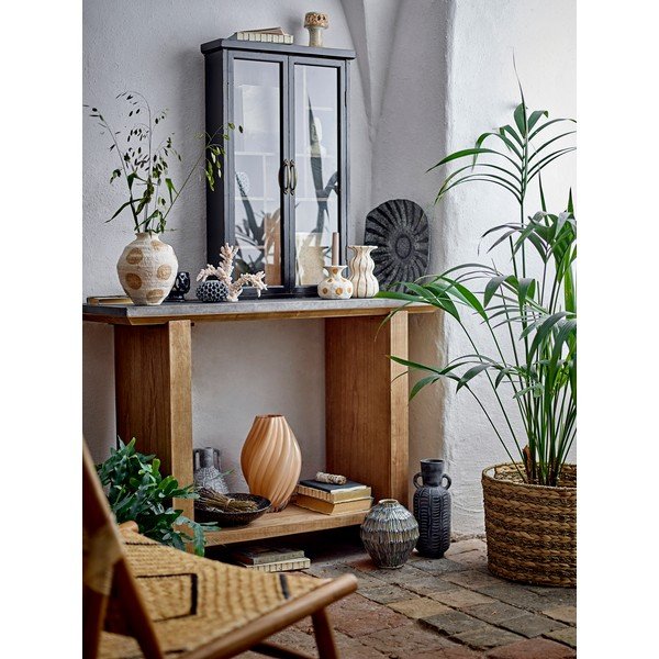 Pomoćni stol s metalnom stolnom pločom u prirodnoj boji 40x110 cm Riva – Bloomingville-image-1