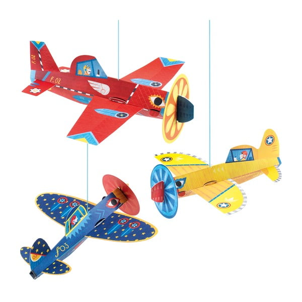 Viseći ukrasni zrakoplov od jačih papira Djeco