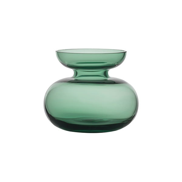 Zelena staklena ručno izrađena vaza (visina 9 cm) Inu – Zone