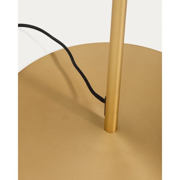 Bijela/u zlatnoj boji stojeća svjetiljka sa staklenim sjenilom (visina 165 cm) Brisia – Kave Home-image-4