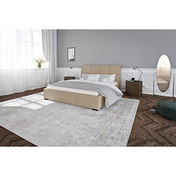 Bež bračni krevet s podnicom i prostorom za odlaganje Guy Laroche Home Fascination, 160 x 200 cm-image-4