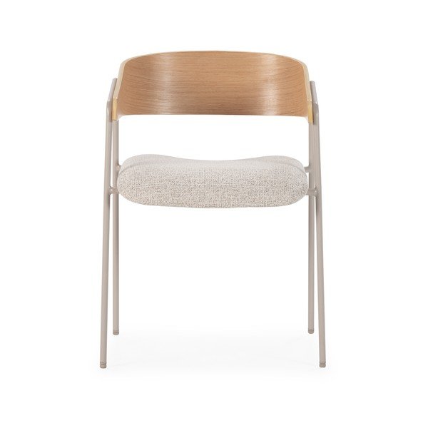 Svijetlo sive/u prirodnoj boji podstavljene blagovaonske stolice u setu s naslonima za ruke 2 kom Cora – MOME-image-2