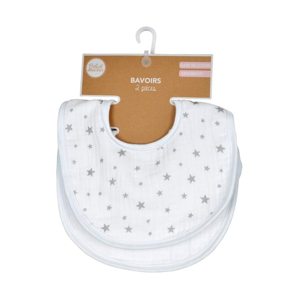Bijeli podbraci u setu 2 kom od muslina – Bébé Douceur-image-3