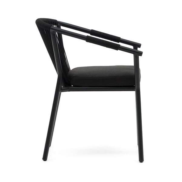 Crna metalna vrtna stolica Xelida - Kave Home-image-2