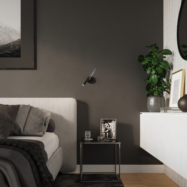 Crna zidna lampa Aludra – Sollux-image-2