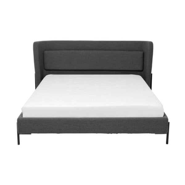 Tamno sivi tapecirani bračni krevet 160x200 cm Tivoli – Kare Design