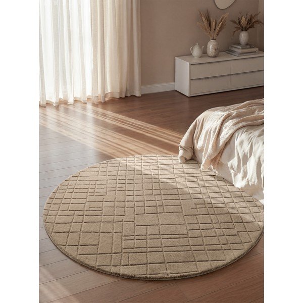 Smeđi vunen okrugao tepih ø 200 cm Kenso – Villeroy&Boch-image-1