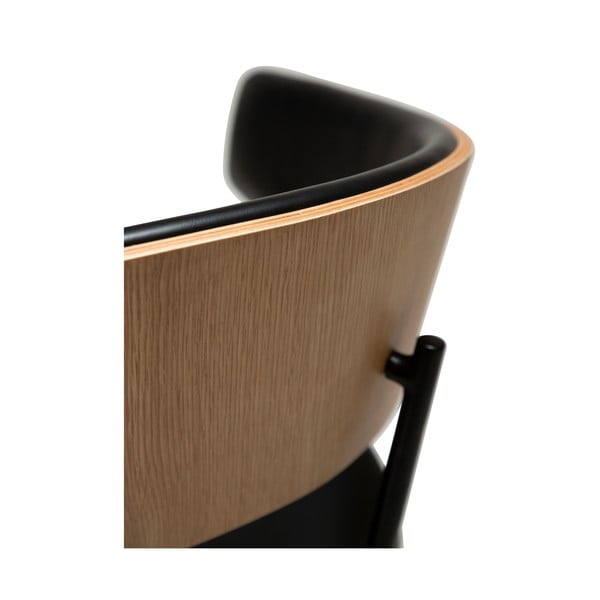 Crna/u svijetloj prirodnoj boji blagovaonska stolica s naslonima za ruke Crib – DAN-FORM Denmark-image-1