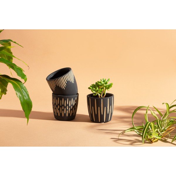 Navlake za tegle u kompletu 3 kom od terakote ø 8 cm Grafitto – Sass & Belle-image-1