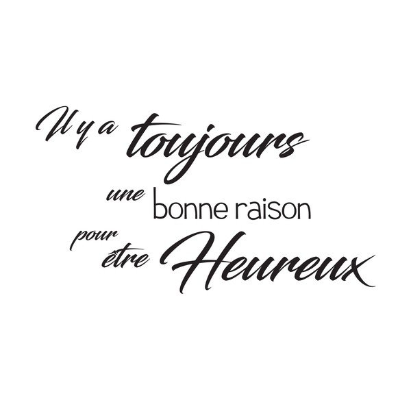 Crna naljepnica Ambiance Quote Toujours-image-1