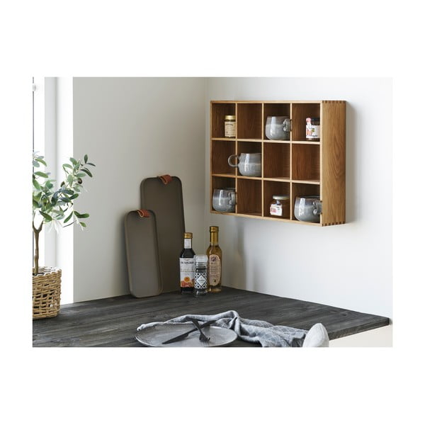 Polica s više razina u dekoru hrasta u prirodnoj boji 11 cm Soria – House Nordic-image-1