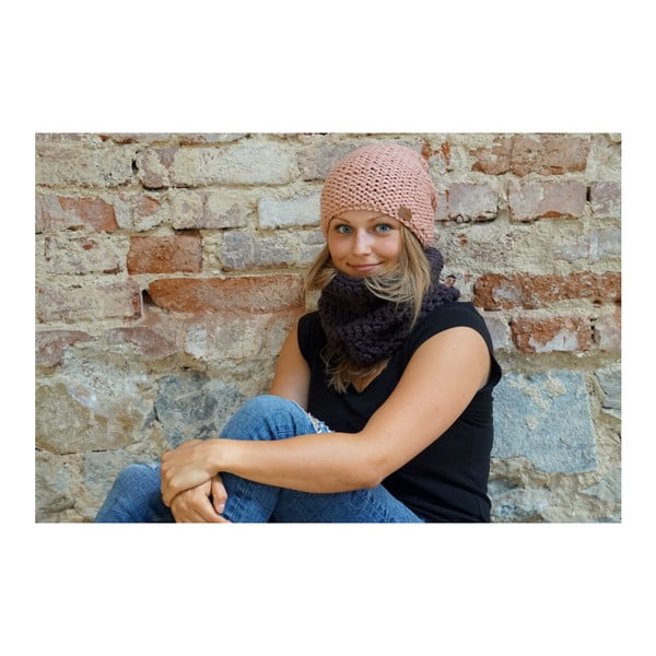 Tamnoljubičasti ručno heklani grijač za vrat DOKE Plum-image-3