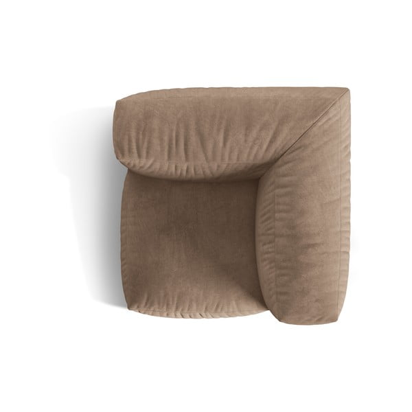 Svjetlo smeđa baršunasti modularna sjedeća garnitura (promjenjiva) Martina – Micadoni -image-3